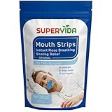 Color azul - 30 Tiras Bucales Antirronquidos - Cinta Bucal para Dormir,Cinta para Boca Hipoalergénica que Mejora la...