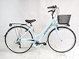 peso kg 14 bicicletta donna bici da passeggio 28 city bike trekking telaio in alluminio (azzurro)