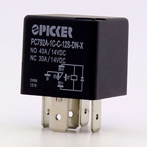(x2) PC792A-1C-C-12S-DN-X-2 | 5 Pin Bosch Style SPDT 12 VDC Coil, 40/30 Amp Switching, Mini ISO Sealed Automotive Plug-in Relay with Diode | Cross: Omron G8JN-1C6T-DC12 - Thumbnail 2