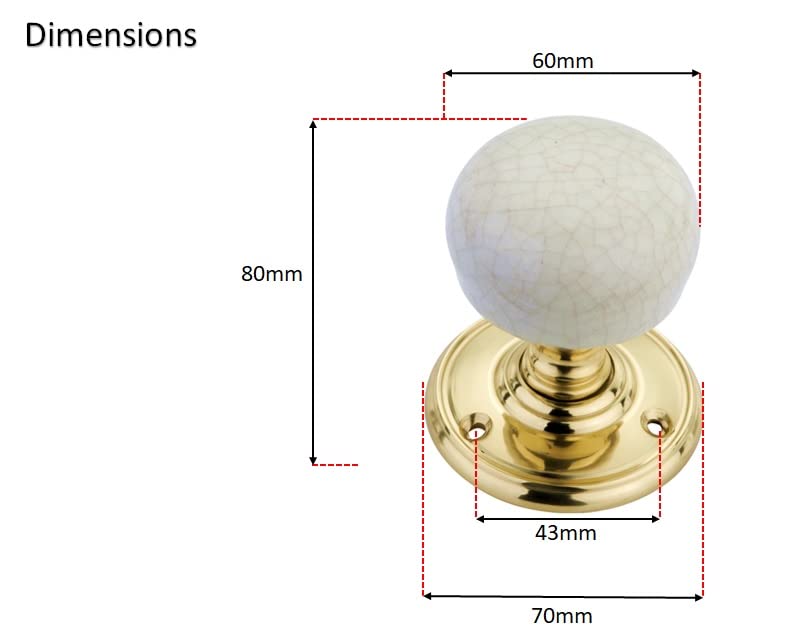 Infinity Decor - Juego De Pomos De Latón Macizo Para Puerta