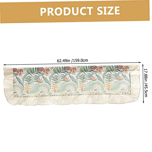 Cortinas cortas de lino lavables con flores para decorar armarios de cocina 5