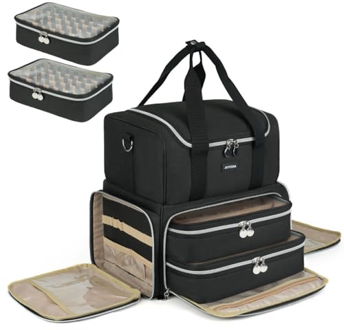 Nail Polish Organizer Case - Large Double Layer Organizers and Storage Bag for Nail Supplies and Art Tech