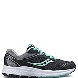 Saucony Women's Cohesion 10 Running Shoe, Grey/Mint, 8 M US