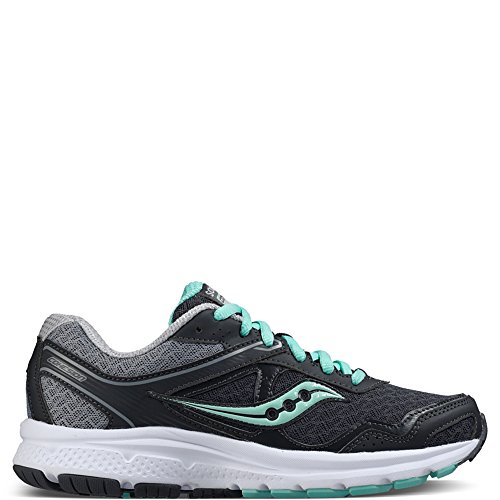 Saucony Women's Cohesion 10 Running Shoe, Grey/Mint, 8 M US