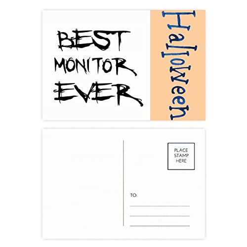 Cartes postales Halloween Best Moniter ever pour surprendre vos collègues de bureau