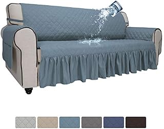 Easy-Going Sofa Slipcover Skirt Sofa Cover Waterproof Couch Cover with Pocket Furniture Protector