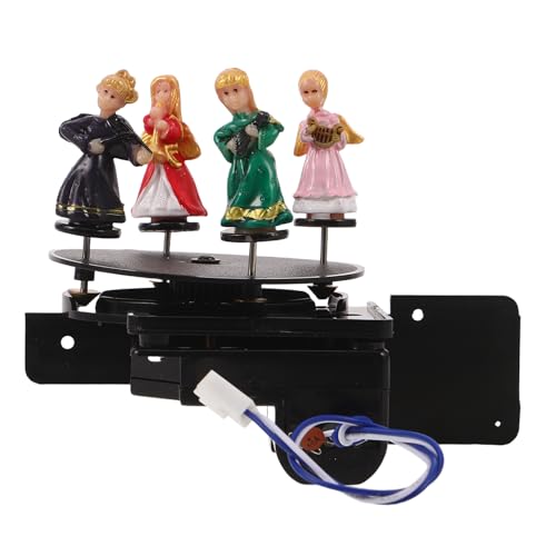 Mecanismo giratorio ibasenice de plástico negro para figuras de reloj 2