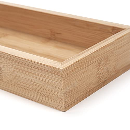 Bamboo Vanity Tray, 11.8 X 4.5 X 1.6 Inch Bathroom Counter Tray, Wood Toilet Tank Tray For Organizing And Home Decor #TOP4