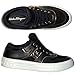 Ferragamo New Noris Black Leather Low Top Men Shoes Sneakers Fashion (Salvatore (Black, US Footwear Size System, Adult, Men, Numeric, Medium, 9.5)