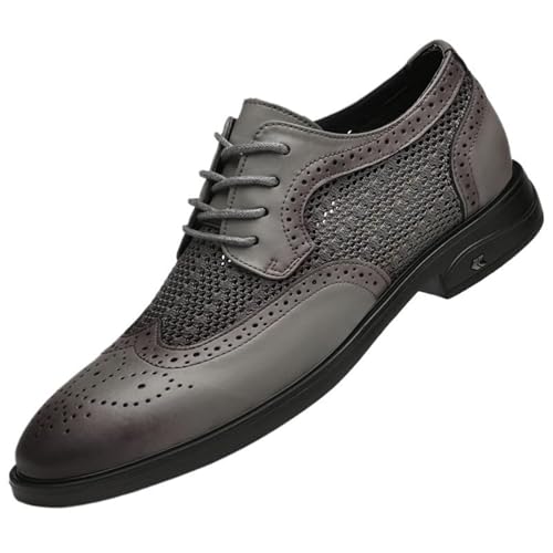 Men's Leather Oxfords Shoes Lace-Up Office Work Dress Shoes for Business and Corporate Meetings