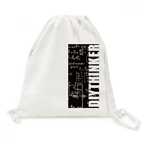 Toile Drawstring Backpack avec motif matrice mathématique pour le voyage