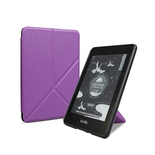 JINGMEIQQ Hüllen Für Kindle - Für Kindle Paperwhite 11Th 6.8 &Quot;Faltbare Hülle Pu Leder Smart Cover Für Kindle Paperwhite 5 (M2L3Ek) Stander Schutzhülle Mit Auto Sleep/Wake, Lila, Für M2L3Ek Cover