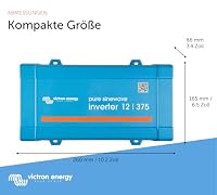 Victron Energy 375VA 12-Volt 230V AC Reiner Sinus Wechselrichter (Schuko) – Ansicht 4
