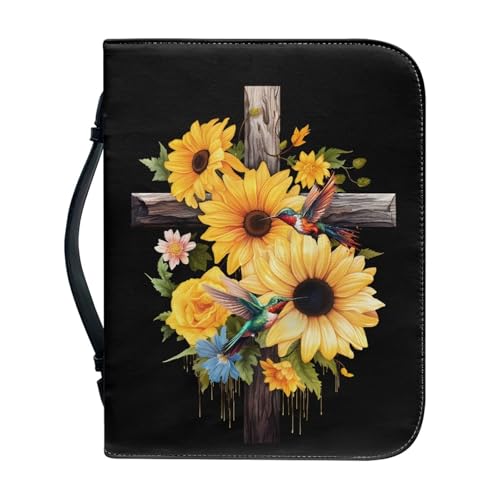 ZZHYTANG Estuche de Cubierta bíblica for Mujeres, Kit de Diario bíblico, Bolsa portátil for Llevar Libros con Suministros de Estudio bíblico, Bolsa de Iglesia Regalos Cristianos(Pattern O,30.5CM)