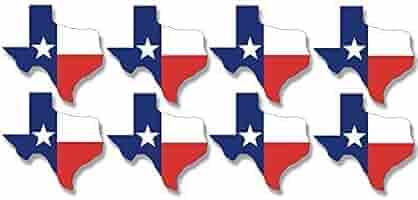 3M Glossy Flags & Political Car & Truck Decals & Vinyl Texas State Flag Vinyl Decal - 5"x5" Bumper Sticker For Car, Truck, Window (3M Material) 3M Hood Flags & Political Car