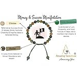 Amazing Gemstone Money Wealth Success Bracelet - Pyrite Green Aventurine Citrine Bracelet Set for Healing Calming Anxiety Stress Relief Gifts Pulseras Para Hombres Mujer Stocking Stuffer (Adjustable) - Image 2