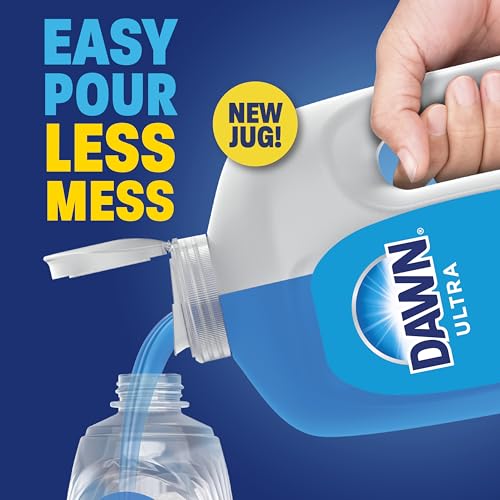 Dawn Ultra Original Dish Soap Refill Jug, Large Size Original Blue Liquid Dishwashing Detergent, Powerful Dawn Dish Soap for Grease, 51.5 oz