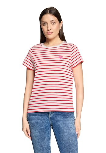Cartoon Damen Kurzarm-Shirt mit Rundhalsausschnitt 38 Cream/Red