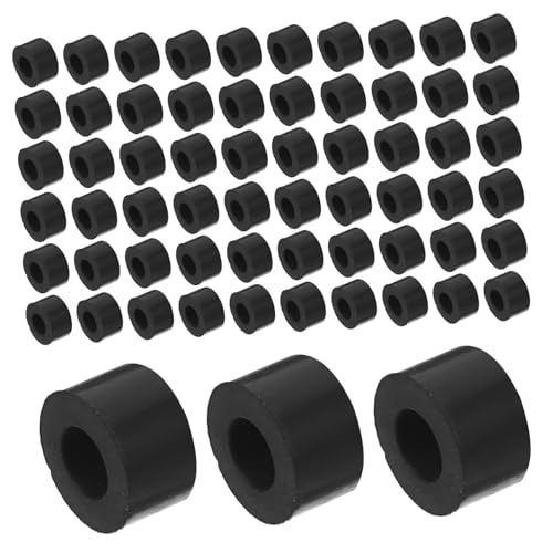 OHPHCALL 100pcs Screw Isolation Washer 12mm Od Rubber Washer Rubber Anti-vibration Pads 6mm Id Anti Vibration Mount Black