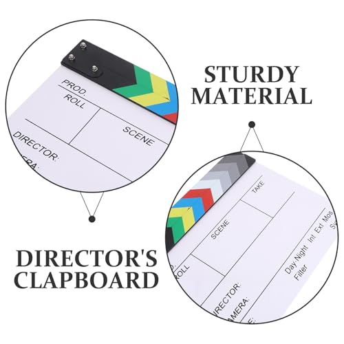 Clap de cinéma acrylique blanc léger pour accessoire de décoration