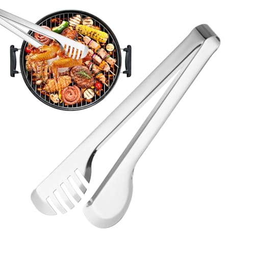 Pinces de cuisson en métal – Pinces à spaghetti en demi-cercle, poignée en forme de U, résistantes à la chaleur et stables | Idéal pour cuisiner, servir, griller, barbecue, pâtes, cuisine, vie quotidi