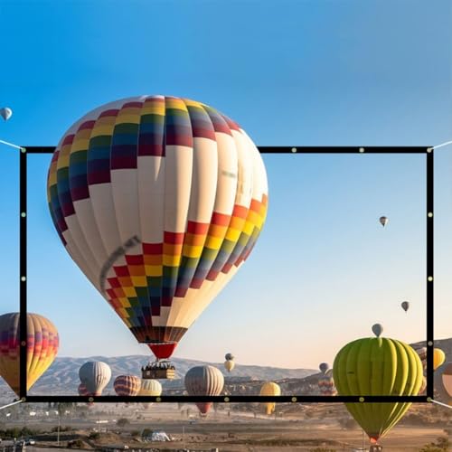 Funda portátil y plegable para pantalla de proyector 16:9 HD 4K para exteriores, con bolsa de transporte, ligera y resistente a arrugas para cine en casa y fiestas al aire libre (60in/16:9) miniatura 3