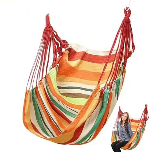 Hamaca para exteriores y dormitorio de estudiantes resistente hasta 500 libras en color natural 8