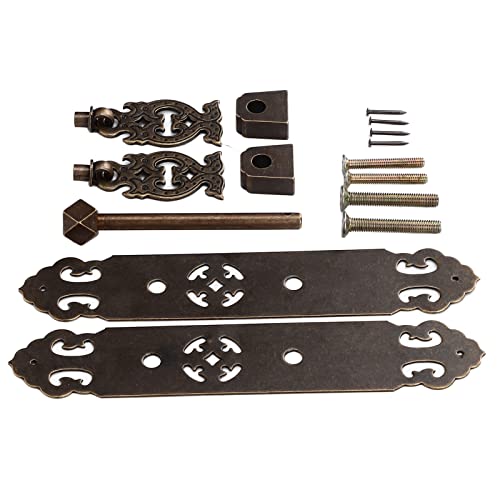 Antique Drawer Hanger Pulls, Cupboard Pulls Handles High Hardness Beautifully Engraved for Wine Cabinet Dressers (Bronze)