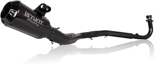 KAJIMOTOR Slip on Exhaust Motorcycle Muffler Pipe Motorcycles Silencer Tail Link Exhaust Midpipe Heade Full System for KAWASAKI Z 125 PRO Z125 2013 2014 2015 2016 2017 2018 2019 2020 2021 2022 Black