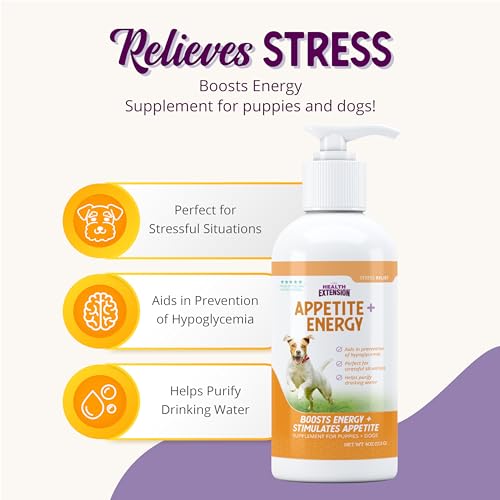 Health Extension Stress Relief Supplement for Dogs, 8oz - Appetite & Energy Boost, Prevents Hypoglycemia, Enriched with Vitamin B - Thumbnail 4