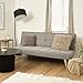Price comparison product image Bravich Britney Three Seater Sofa Bed - Grey. Linen Fabric Click Clack Sofa Bed, Folding Couch To Double Bed. Sofa Beds For Space Saving Furniture, For Living Room, Bedroom & Guest Room.