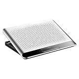 Ventilador portátil, base de elevación ajustable con refrigeración, base de aleación de aluminio para enfriar el portátil, para teclado, oficina, casa o dormitorio