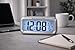 Westclox Alarm Clock with Large Digital Display and Blue Backlight on Demand, Westclox Alarm Clock, Month/Date and Temperature Display with Ascending 5 Minute Snooze Alarm, Silver