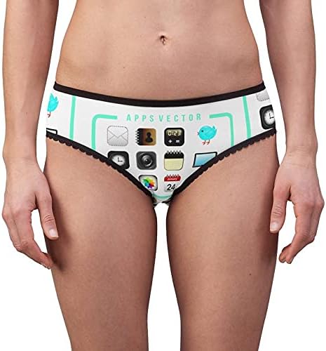 Apps Vector Panties, Apps Vector Underwear, Briefs, Cotton Briefs, Funny Underwear, Panties For Women