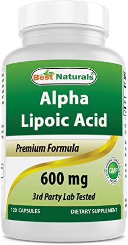Best Naturals Alpha Liopic Acid 600 mg 120 Count - ALA Alpha Lipoic Acid Powerful Antioxidant