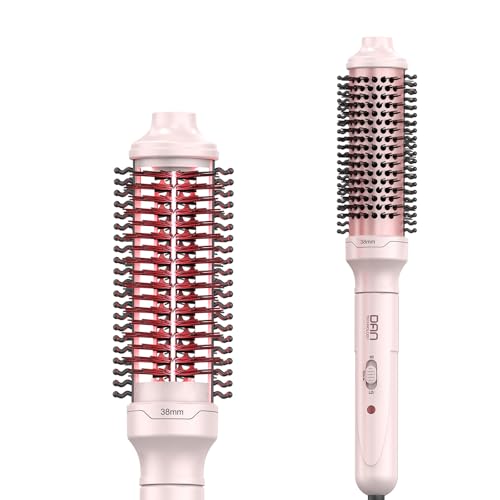 Image of Thermal Brush,1.5 Inch Heated Round Brush,Dual Voltage Travel CurlingBrush, Ceramic Curling brushs for Blowout Look,Non-Blowing Heated Round Brushs,Dual PTC Fast Style Thermal RoundBrush, (Pink)