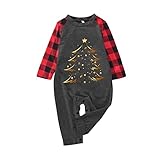Pijamas Navideños Familiares Conjunto de Pijama de Ropa Familiar de Navidad Estilo bebé Monstruo Galletas (X4-Red, 12-18 Months)