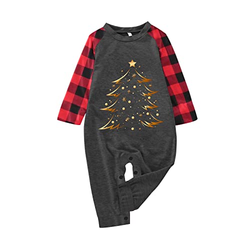 Pijamas Navideños Familiares Conjunto de Pijama de Ropa Familiar de Navidad Estilo bebé Monstruo Galletas (X4-Red, 12-18 Months)
