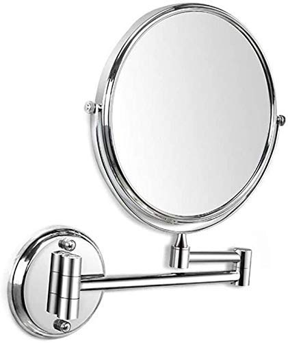 Miroir de rasage télescopique pliant double face avec zoom 3x - 3