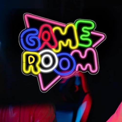 Image of LED Game Sign Game Zone Neon Signs Gaming Room Wall Art Decor Man Cave Lights Signs Gamer Home Bedroom Decoration USB Powered Brightness Adjustable