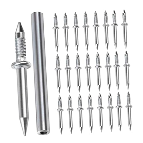 Cabilock 50pcs Skirting Fixing Nails Double Nails Mounting Sleeve Easy Install for Wall Decor