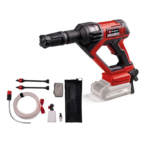 Einhell Hypresso bezprzewodowy pistolet wysokociśnieniowy 18/24-1 Power X-Change (18 V, 24 bar, do mobilnego czyszczenia i podlewania, 240 l/h, w zestawie akcesoria, bez baterii i ładowarki)