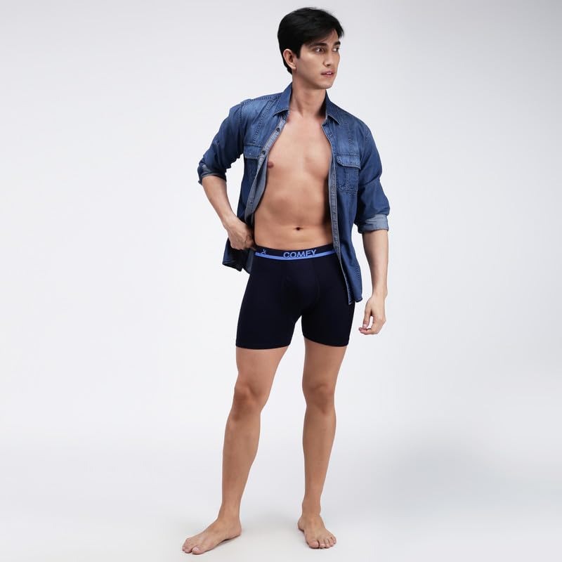 Image of Amul Comfy Men's Trunk Underwear | Soft Outer Elastic | Soft Waistband | Breathable Comfortable Innerwear | Pack of 10 | Color May Vary