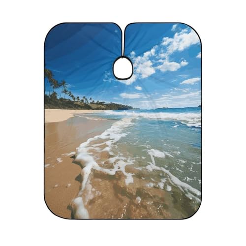 Capa para corte de cabello Clear Sky Wave Beach unisex miniatura 6