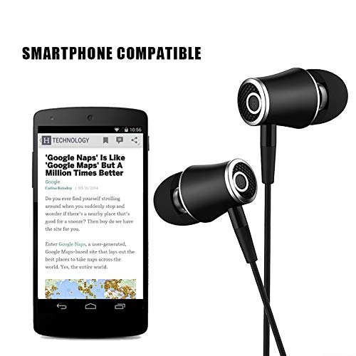 In-Ear Earbud Headphones,Earphone For Kindle Fire, Galaxy S8+, Note 8, Fire Hd 8 Hd 10, Voyage, Oasis Ereaders Earbuds Microphone Phone -Ergonomic Comfort-Fit (Black) #TOP1