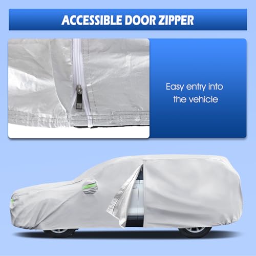 Image of Car Cover Custom Fit for Honda CRV 1997-2026, for Toyota RAV4 2006-2026, Migaven Waterproof Full Exterior Cover Sun Rain Protection with Door Zipper and Cotton Lining