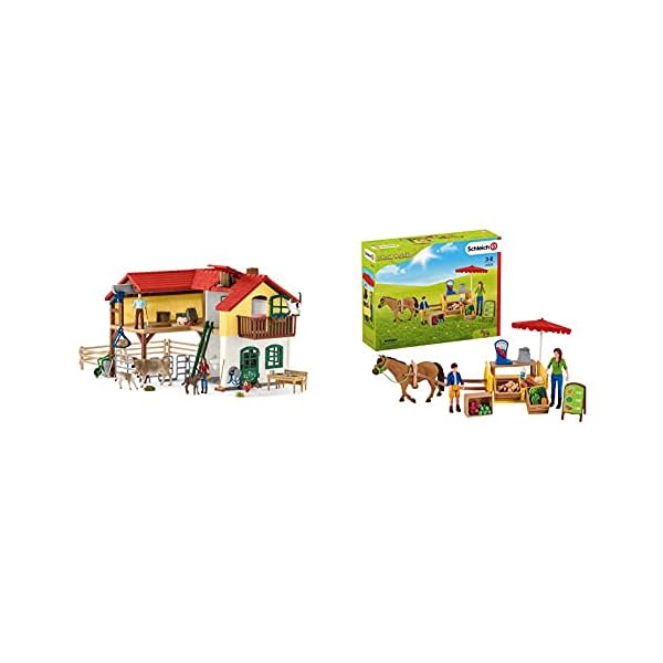 Schleich 42407 Farm World Spielset - Bauernhaus mit Stall und Tieren, Spielzeug ab 3 Jahren & 42528 Farm World…