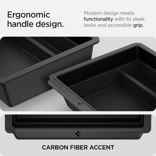 Spigen Center Console Organizer Tray Tesla Model Y Juniper (2025) Tesla Model 3 Highland (2025/2024) [Slide Technology] Multi-functional TO220SH ACP07785 (Black)