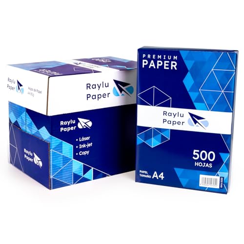 RAYLU PAPER - Folios A4 80gr Hojas de Papel Premium...