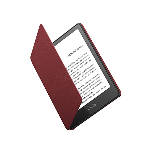 Capa de couro para Kindle Paperwhite (11ª geração - 2021) - Cor Vinho